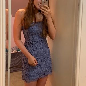 NBD Constellation Mini Dress in Soft Blue